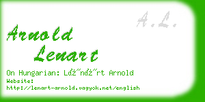 arnold lenart business card